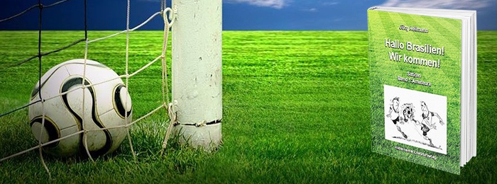 Banner zum Satirenbuch über Fußball